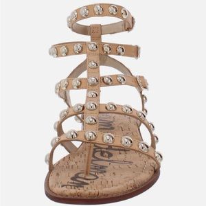 Sam Edelman Womens Eavan Leather Embellished T-Strap Sandals Size 10.5